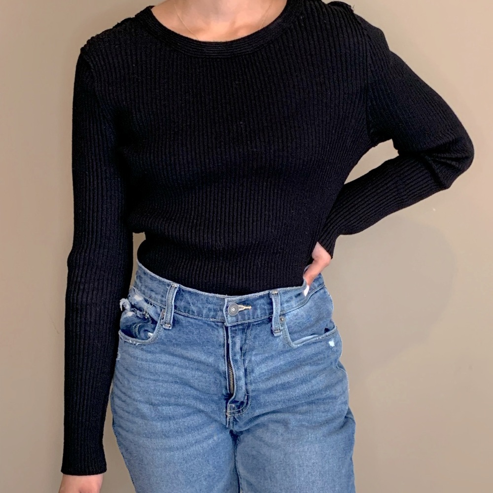 Warm and cozy black long sleeve shirt
